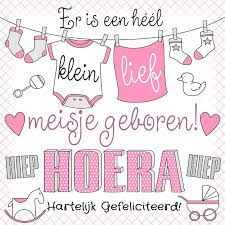 Leuke Felicitatie Geboorte Meisje Met Waslijn Kaartje2go
