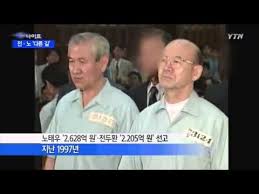 전·노 두 전직 대통령 법적 심판 (全·盧－前職大統領法的審判)은 1995년 말 12·12 군사 반란 및 5·17 내란 혐의, 그리고 불법적인 비자금 조성 등의 혐의로 전두환 · 노태우 두 전직 대통령을 처벌한 사건이다. ì „ë'í™˜ ë…¸íƒœìš° ì™„ë‚© ê°™ì§€ë§Œ ë‹¤ë¥¸ ê¸¸ Ytn Youtube
