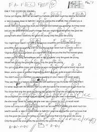 Only The Good Die Young Billy Joel Guitar Chord Chart Fingerstyle Guitar Lessons Lyrics And Chords Guitar Lessons