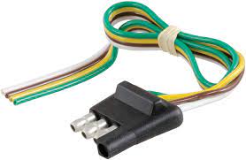 This type of connector is normally found on utvs, atvs and trailers that do not have their own braking system. Amazon Com Curt 58030 Trailer Side 4 Pin Flat Wiring Harness With 12 Inch Wires Automotive