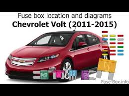 Please verify all wire colors and diagrams before applying any information. Fuse Box Location And Diagrams Chevrolet Volt 2011 2015 Youtube