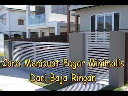 Jika dibandingkan dengan atap kayu dan tripleks, tentu material baja adalah pilihan yang tepat. Cara Membuat Pagar Minimalis Dari Baja Ringan Youtube