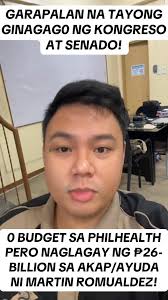 0 budget sa PHILHEALTH pero naglagay ng ₱26 BILLION sa AKAP/AYUDA ni MARTIN  ROMUALDEZ! Garapalan na tayong GINAGAG0 ng KONGRESO at SENADO!