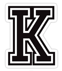 Black And White Letters Logo Letter K Sticker Black And White Sporty College Font Sticker By Mhea In 2020 Letter Stencils Printables Letter K Alphabet Wallpaper