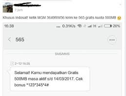 Baiklah hanya ini saja yang dapat kami. Cara Mendapatkan Kuota 500mb Gratis Indosat Ooredoo