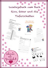 Blankovorlage für ein lesetagebuch, das die s. Materialien Zur Lekture Rico Oskar Und Die Tieferschatten Unterrichtsmaterial Im Fach Deutsch In 2021 Lesetagebuch Lesen Unterrichtsmaterial