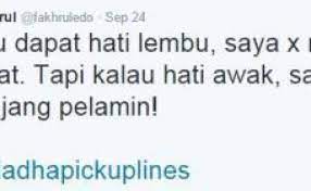 Jadi aku rasa, aku harus mengkaji. Ayat Pickup Line Sepahtu