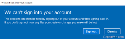 How to manage microsoft and user accounts in windows 10. We Can T Sign Into Your Account Windows 10 Solved Repair Windows