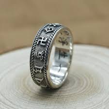 Checkout these stunning fashion rings for men. Real 925 Sterling Silver Ring Men S Lection Om Mani Padme Hum Size 7 8 9 10 11 Ebay