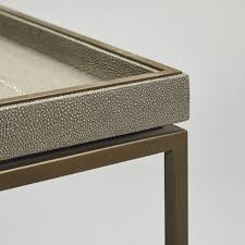 Orsi bronze bedside table xi. Robert Langford Collins Side Table Dove Shagreen Robert Langford Amersham Designs Robert Langford