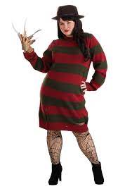 Freddy Krueger Plus Size Dress Costume For Adults