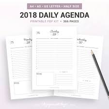 2020 2021 Daily Planner Printable Agenda Refill Pdf Diary Etsy Agenda Journalier Agenda Planificateur Quotidien