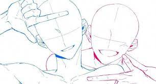 Chibi Anime Base 3 Friends Dibujo a lapicero las instrucciones de pintura; chibi anime base 3 friends