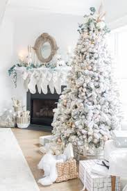 I M Dreaming Of A White Christmas Home Tour Part Iv Family Room Adrienne Elizabeth White Christmas Trees White Christmas Decor Farmhouse Style Christmas