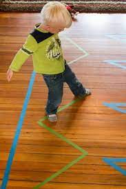 If their answer to the question is yes, they lay the green side facing up in front of them; Tons Of Fun Just Simple Lines Of Colored Tape Hands On As We Grow