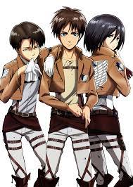 Levi Eren Mikasa Attack On Titan Anime Attack On Titan Eren Attack On Titan