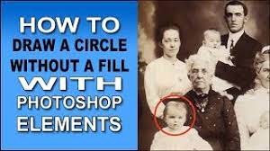 How To Draw A Circle Without A Fill In Photoshop Elements - Youtube