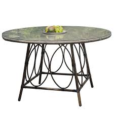 Tice, table ronde 4 personnes, métal gris. Table Ronde Dcb Garden Ushuaia Diametre 125cm Avec Plateau En Verre Lin