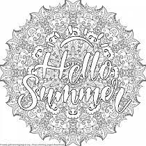 Each printable highlights a word that starts. Hello Summer Mandala Coloring Pages Getcoloringpages Na Stylowi Pl