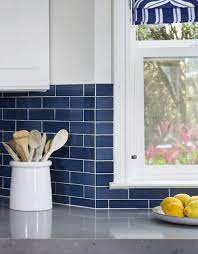Subway tile makes a great backsplash tile as it's easy to maintain and offers a modern, clean aesthetic. Help Me Find These Hand Made Navy Subway Tiles