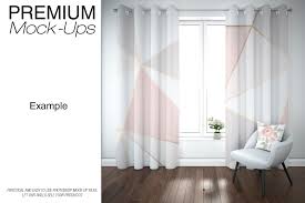 Curtains Mockup Set Curtains Mockup Infographic Design