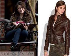 The Vampire Diaries Season 5 Episode 13 Katherine S Brown Leather Jacket Fashion Clothes Katherine Dress