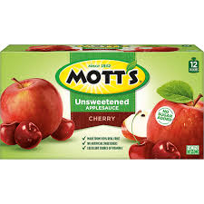 motts applesauce unsweetened cherry