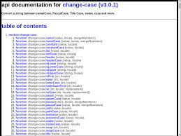 Other string converters are here. Npmdoc Change Case 0 0 2 On Npm Libraries Io