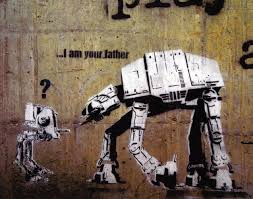 Banksy posters & prints street artists. Robots I Am Your Father Star Wars Urban Graffiti Art Poster Print 11x14 By Beyondthewall Archive Shop Online For Homeware In New Zealand