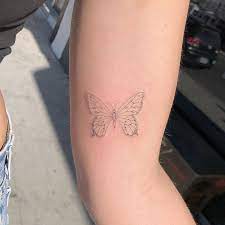 P I N T E R E S T Kyleighrreese Butterfly Tattoo Left Arm Tattoos Pattern Tattoo