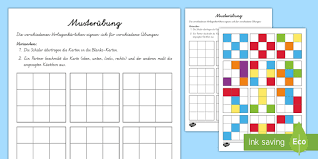 Allerdings ohne verschiedene schwierigkeitsstufen, obwohl ich das noch sehr gezielt angehen könnte. Musterubung Arbeitsblatt Bilder Muster Zum Fortsetzen