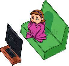 Maybe you would like to learn more about one of these? Little Girl Watching Scary Movie Cartoon Clipart Vector Friendlystock Cartoon Clip Art Scary Movies Kids Vector