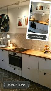 Ikea Hack Die Etwas Langweiligen Blankett Griffe Wurden Durch Lederschlaufen Ersetzt Ikea Hack Leather Pulls Instead Of Those Sli Kuche Esszimmer Ikea Kuche