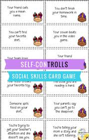 Self Control Social Skills Card Game Self Controlls Social Skills Social Skills Games Elementary School Counseling