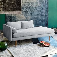 Mid century leather chaise lounge. Monroe Mid Century Chaise Lounger