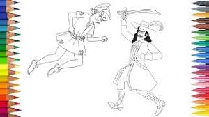 Peter Pan Und Kapitan Hook Zeichnung Ausmalbilder Youtube
