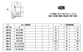 4on Sae O Ring Boss Hollow Hex Plug Sae Fittings From China