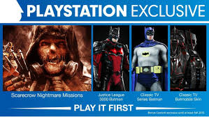 Alternate character skins are available through various downloadable content packs and merchandising offers. Arkham Knight S Ps4 Exclusive Content Not Exclusive Forever Gamespot