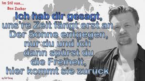 August 1983 in ueckermünde) ist ein deutscher schlagersänger. Ben Zucker Der Sonne Entgegen Instrumental Und Karaoke Chords Chordify