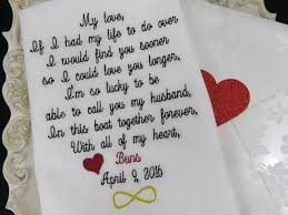 Best reviews guide analyzes and compares all husband gifts from wives of 2020. Groom Handkerchief Embroidered Wedding Gift Husband And Wife Gift For Groom From Bride Bridal Weddings Customized Embroidered Hankie Hanky Wedding Gift To Husband Embroidered Wedding Gifts Groom Handkerchief