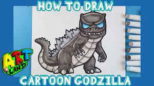 After drawing this cute godzilla, you can also draw some buildings and streets in the blank space to highlight the huge. How To Draw Cartoon Godzilla Youtube