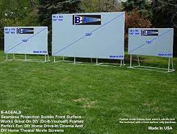 Amazon Com 5x9 120 16 9 Projector Screen With Custom Made Pvc Frame Electronics Diy Outdoor Movie Screen Projector Screen Diy Outdoor Projector