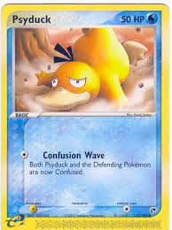 It uses intense psychic energy to overwhelm those around it. Psyduck Common Pokemon Sandstorm Card 73