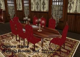 Your solid wood table with cabriole legs is offered in cherry and more hardwoods. Second Life Marketplace Queen Anne Dining Set Boxed