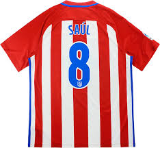 Atletico madrid luncurkan jersey home & away musim. 2016 17 Atletico Madrid Home Shirt Saul 8 W Tags Classic Retro Vintage Football Shirts