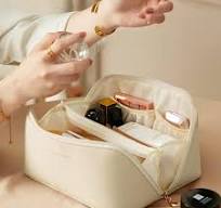 Bolsa de maquillaje de gran capacidad, actualización de 3ª generación,  bolsa de viaje impermeable para cosméticos, con bolsa de malla de mayor ...
