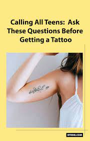 Questions Teens Should Ask Before Getting Tatted In 2021 Occupational Health And Safety Tattoos How Are You Feeling