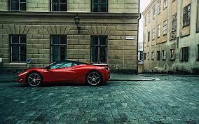 Hd Wallpaper Ferrari Car Street Urban Building Cobblestone Ferrari 458 Italia Wallpaper Flare