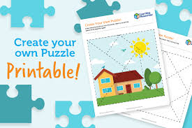 Collection by preschool printable activities. Make Your Own Puzzle Printable Learning Resources Blog