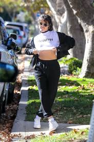 May 13, 2021 · camila cabello is next in line to wear cinderella's famous glass slippers. Camila Cabello Lifts Shirt Reveals Bra In Crop Top While Walking Hollywood Life